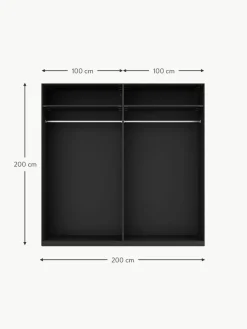 Modularer Drehtürenschrank Leon, 200 cm Breite, mehrere Varianten