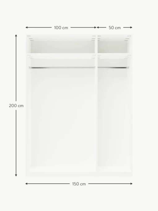 Modularer Drehtürenschrank Simone, 150 cm Breite, mehrere Varianten
