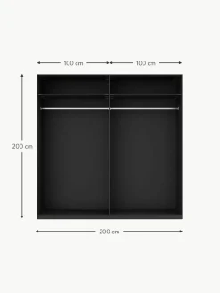 Modularer Drehtürenschrank Simone, 200 cm Breite, mehrere Varianten