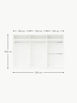 Modularer Drehtürenschrank Leon, 300 cm Breite, mehrere Varianten