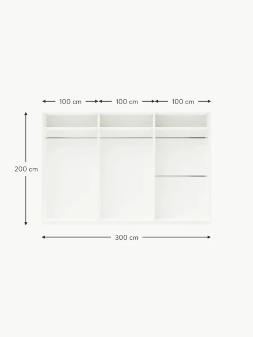 Modularer Drehtürenschrank Leon, 300 cm Breite, mehrere Varianten