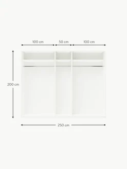 Modularer Drehtürenschrank Leon, 250 cm Breite, mehrere Varianten