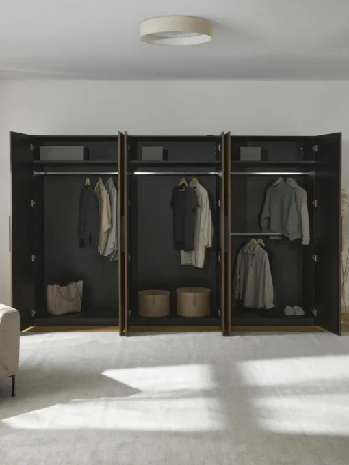 Modularer Drehtürenschrank Simone, 300 cm Breite, mehrere Varianten