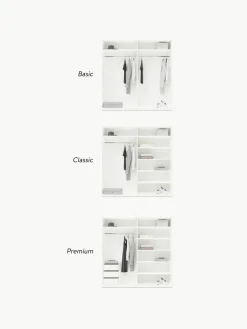 Modularer Drehtürenschrank Charlotte, 200 cm Breite, mehrere Varianten