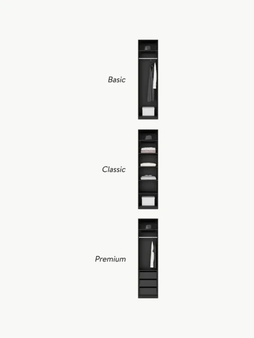 Modularer Drehtürenschrank Leon, 50 cm Breite, mehrere Varianten