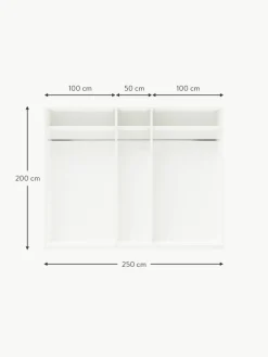 Modularer Drehtürenschrank Charlotte, 250 cm Breite, mehrere Varianten