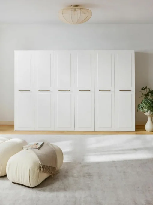 Modularer Drehtürenschrank Charlotte, 300 cm Breite, mehrere Varianten