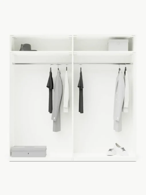 Modularer Drehtürenschrank Charlotte, 200 cm Breite, mehrere Varianten