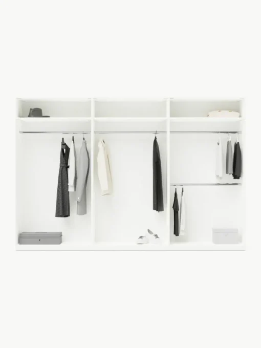 Modularer Drehtürenschrank Charlotte, 300 cm Breite, mehrere Varianten