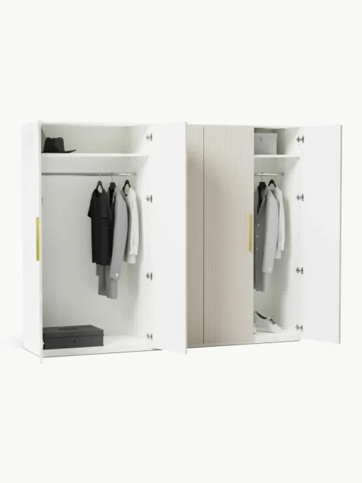 Modularer Drehtürenschrank Simone, 250 cm Breite, mehrere Varianten