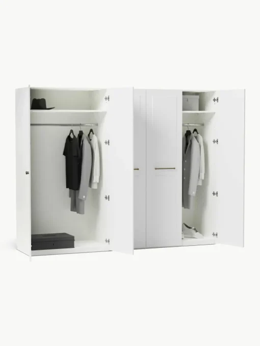 Modularer Drehtürenschrank Charlotte, 250 cm Breite, mehrere Varianten