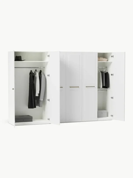 Modularer Drehtürenschrank Charlotte, 300 cm Breite, mehrere Varianten