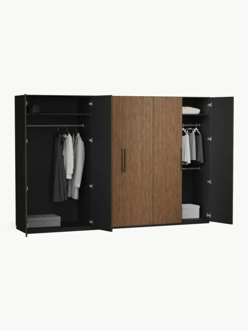 Modularer Drehtürenschrank Simone, 300 cm Breite, mehrere Varianten