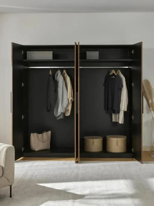 Modularer Drehtürenschrank Simone, 200 cm Breite, mehrere Varianten