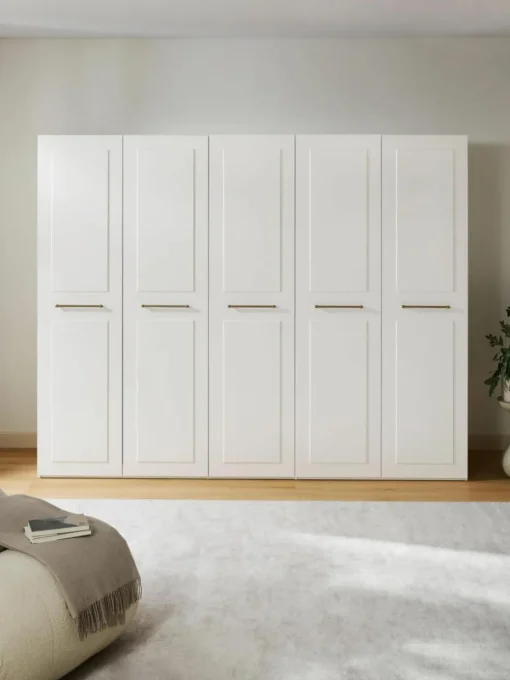 Modularer Drehtürenschrank Charlotte, 250 cm Breite, mehrere Varianten