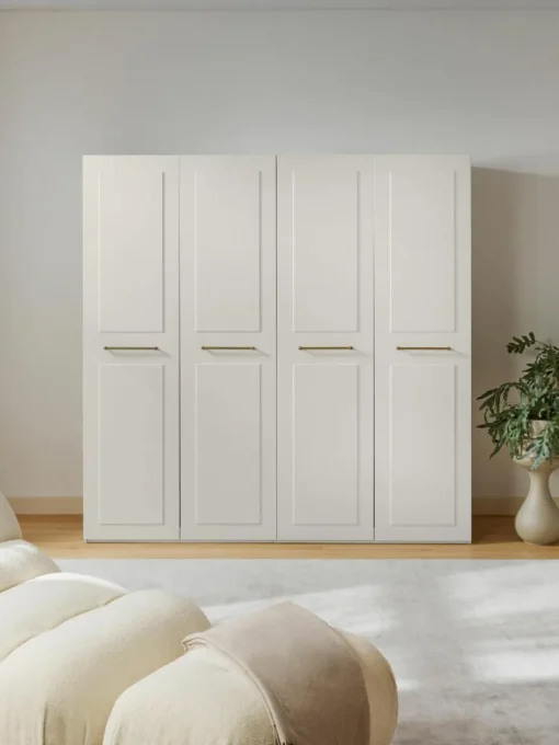 Modularer Drehtürenschrank Charlotte, 200 cm Breite, mehrere Varianten