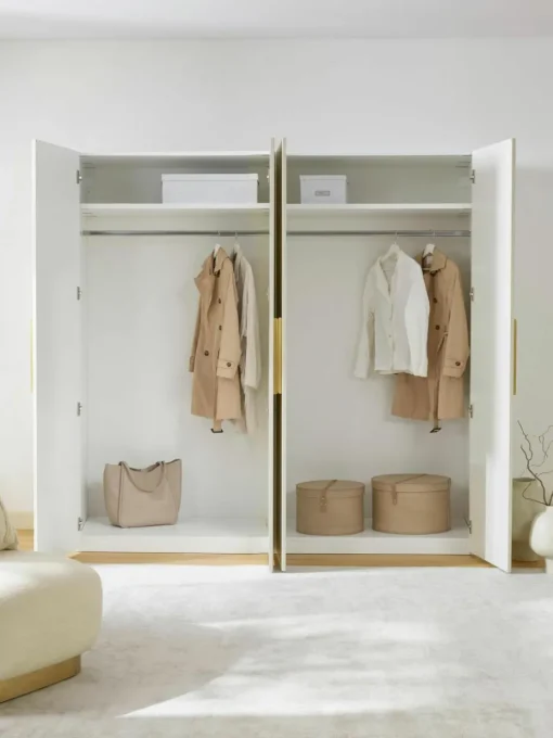 Modularer Drehtürenschrank Simone, 200 cm Breite, mehrere Varianten