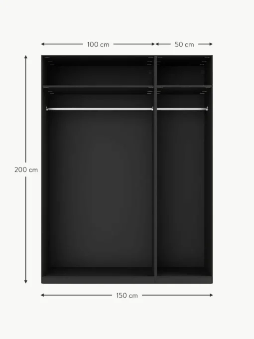Modularer Drehtürenschrank Simone, 150 cm Breite, mehrere Varianten