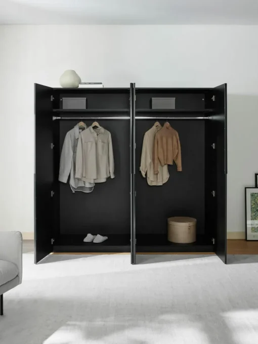 Modularer Drehtürenschrank Leon, 200 cm Breite, mehrere Varianten