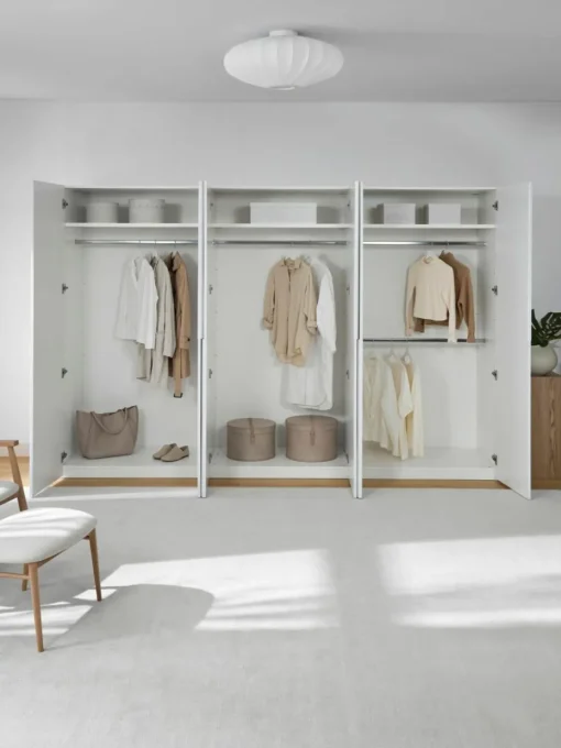 Modularer Drehtürenschrank Leon, 300 cm Breite, mehrere Varianten