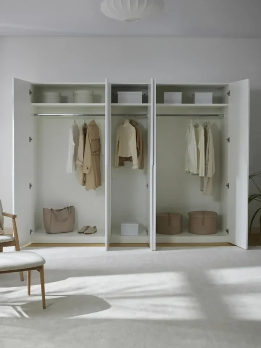 Modularer Drehtürenschrank Leon, 250 cm Breite, mehrere Varianten