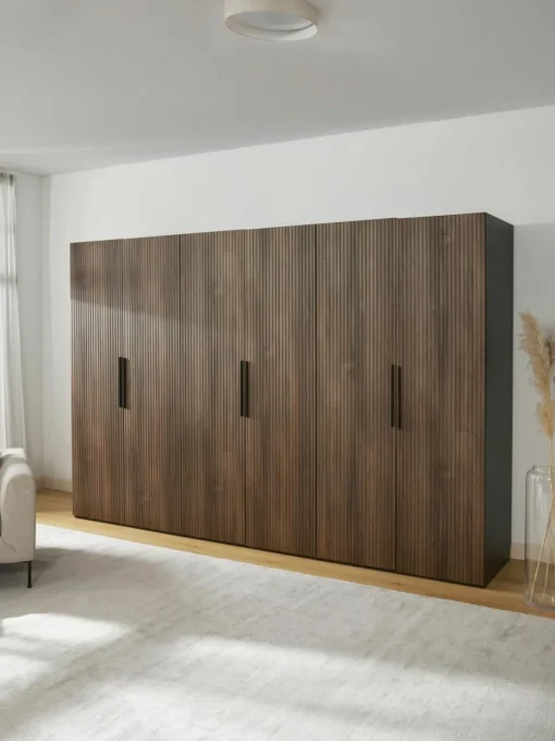 Modularer Drehtürenschrank Simone, 300 cm Breite, mehrere Varianten