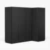 Modularer Eck-Kleiderschrank Leon, 215 cm Breite, mehrere Varianten