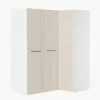 Modularer Eck-Kleiderschrank Charlotte, 165 cm Breite, mehrere Varianten