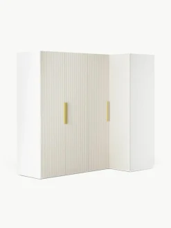 Modularer Eck-Kleiderschrank Simone, 215 cm Breite, mehrere Varianten