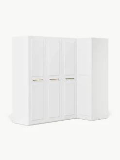Modularer Eck-Kleiderschrank Charlotte, 215 cm Breite, mehrere Varianten