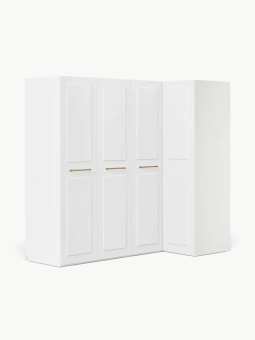Modularer Eck-Kleiderschrank Charlotte, 215 cm Breite, mehrere Varianten