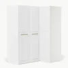 Modularer Eck-Kleiderschrank Charlotte, 165 cm Breite, mehrere Varianten