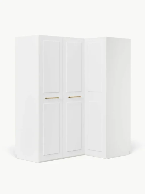 Modularer Eck-Kleiderschrank Charlotte, 165 cm Breite, mehrere Varianten