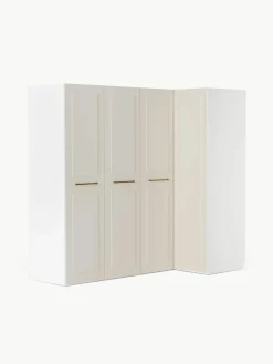 Modularer Eck-Kleiderschrank Charlotte, 215 cm Breite, mehrere Varianten