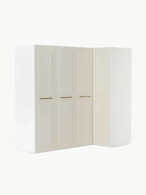 Modularer Eck-Kleiderschrank Charlotte, 215 cm Breite, mehrere Varianten