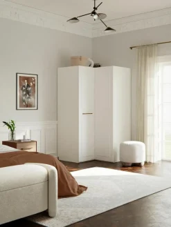 Modularer Eck-Kleiderschrank Charlotte, 115 cm Breite