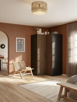 Modularer Eck-Kleiderschrank Simone, 115 cm Breite