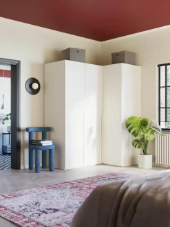 Modularer Eck-Kleiderschrank Leon, 165 cm Breite, mehrere Varianten