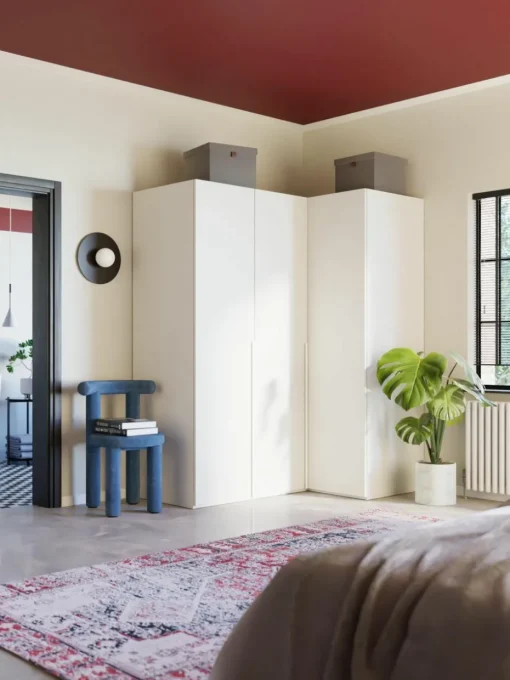Modularer Eck-Kleiderschrank Leon, 165 cm Breite, mehrere Varianten