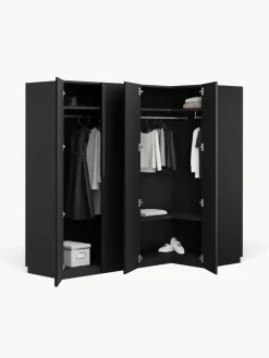 Modularer Eck-Kleiderschrank Leon, 215 cm Breite, mehrere Varianten