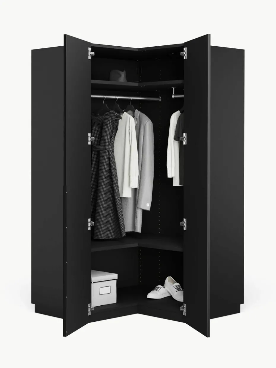 Modularer Eck-Kleiderschrank Leon, 115 cm Breite