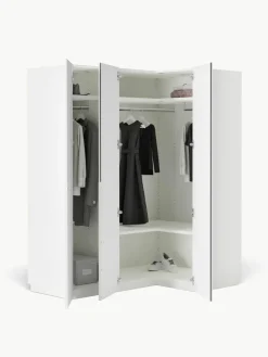 Modularer Eck-Kleiderschrank Leon, 165 cm Breite, mehrere Varianten