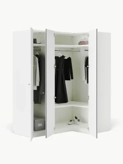 Modularer Eck-Kleiderschrank Charlotte, 165 cm Breite, mehrere Varianten
