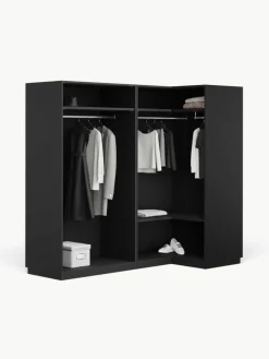 Modularer Eck-Kleiderschrank Leon, 215 cm Breite, mehrere Varianten