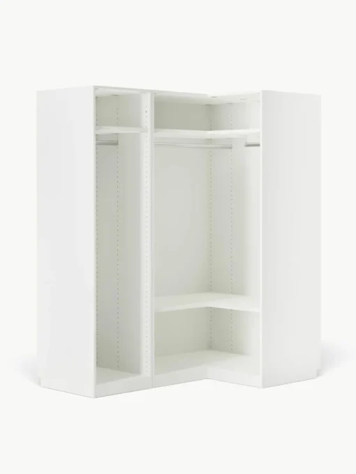 Modularer Eck-Kleiderschrank Charlotte, 165 cm Breite, mehrere Varianten