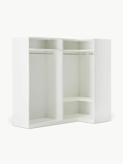 Modularer Eck-Kleiderschrank Charlotte, 215 cm Breite, mehrere Varianten