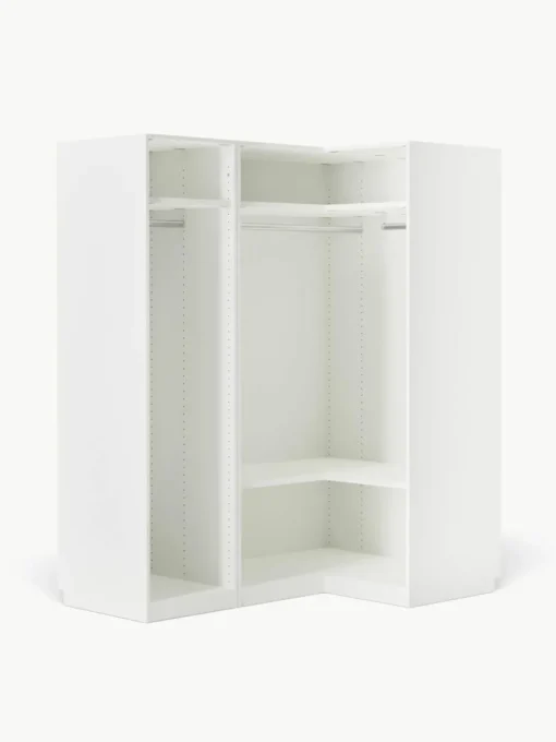 Modularer Eck-Kleiderschrank Charlotte, 165 cm Breite, mehrere Varianten