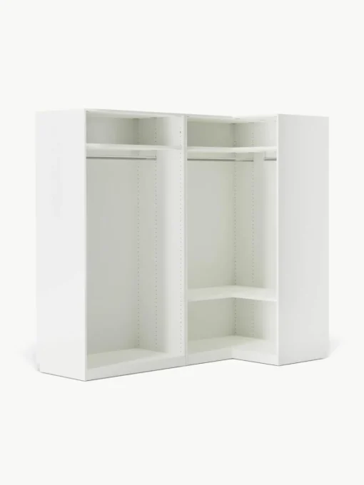 Modularer Eck-Kleiderschrank Charlotte, 215 cm Breite, mehrere Varianten