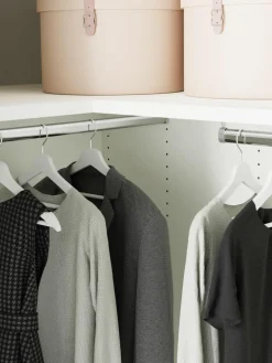 Modularer Eck-Kleiderschrank Charlotte, 215 cm Breite, mehrere Varianten