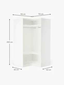 Modularer Eck-Kleiderschrank Leon, 115 cm Breite